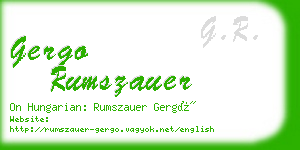 gergo rumszauer business card